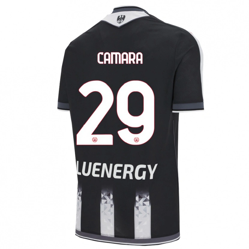 Danxen Niño Camiseta Abdoulaye Camara #29 Negro Blanco 1ª Equipación 2025/26 La Camisa México