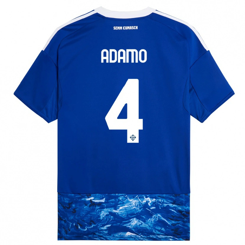 Danxen Niño Camiseta Andrea Adamo #4 Azul Blanco 1ª Equipación 2025/26 La Camisa México