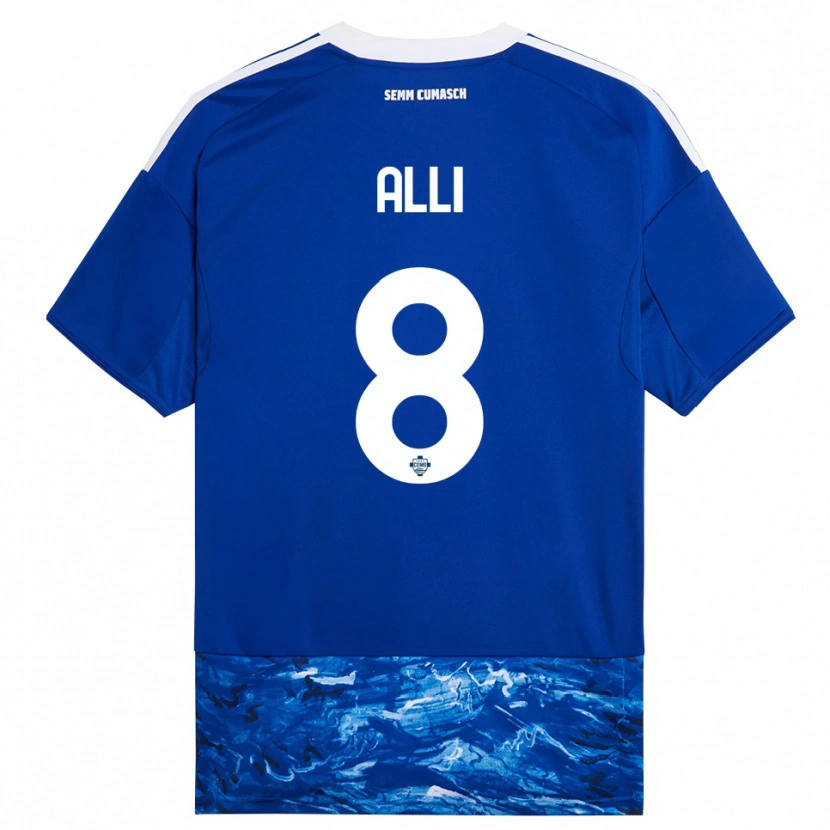 Danxen Niño Camiseta Dele Alli #8 Azul Blanco 1ª Equipación 2025/26 La Camisa México