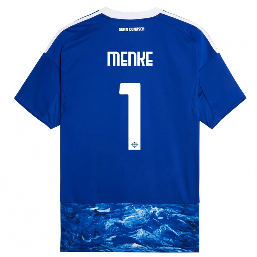 Danxen Niño Camiseta Henrique Menke #1 Azul Blanco 1ª Equipación 2025/26 La Camisa México