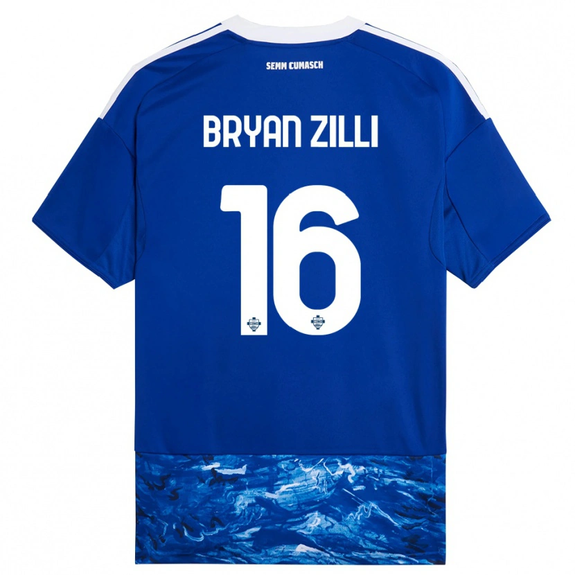 Danxen Niño Camiseta Rocco Bryan Zilli #16 Azul Blanco 1ª Equipación 2025/26 La Camisa México