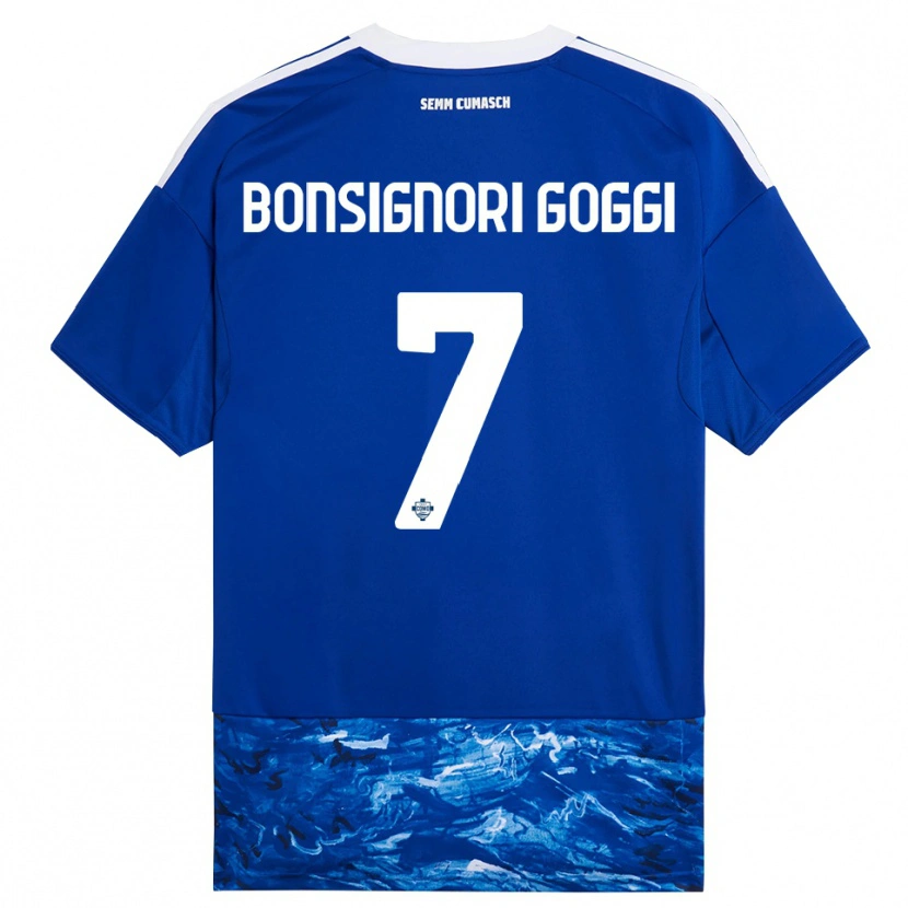 Danxen Niño Camiseta Lorenzo Bonsignori #7 Azul Blanco 1ª Equipación 2025/26 La Camisa México