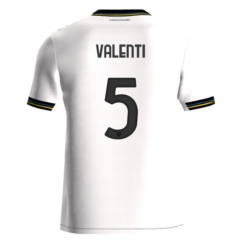 Danxen Niño Camiseta Lautaro Valenti #5 Blanco Negro 1ª Equipación 2025/26 La Camisa México