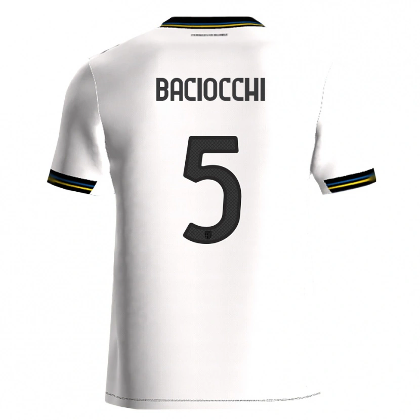 Danxen Niño Camiseta Giulio Baciocchi #5 Blanco Negro 1ª Equipación 2025/26 La Camisa México