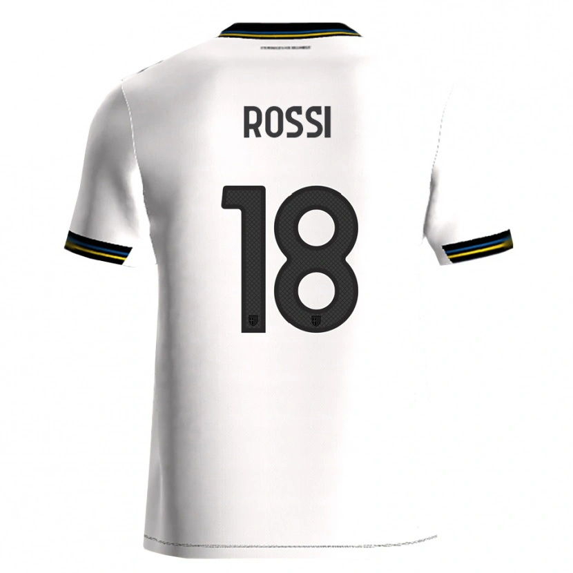 Danxen Niño Camiseta Diego Rossi #18 Blanco Negro 1ª Equipación 2025/26 La Camisa México