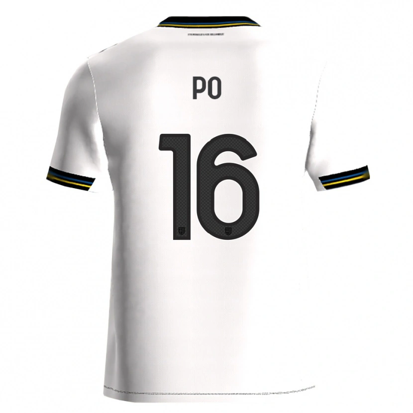 Danxen Niño Camiseta Federico Po #16 Blanco Negro 1ª Equipación 2025/26 La Camisa México