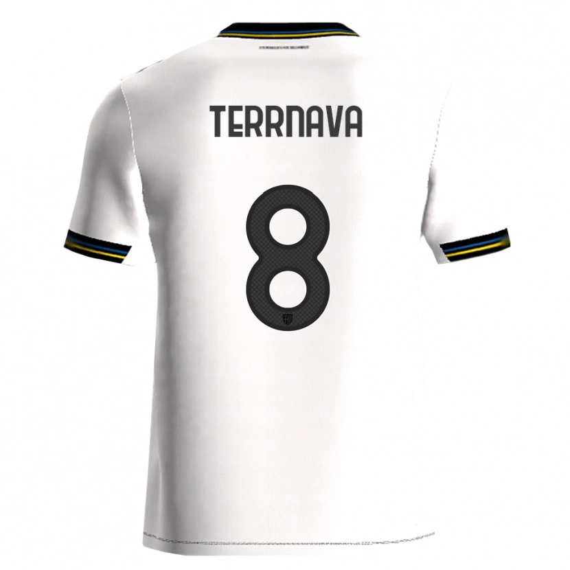 Danxen Niño Camiseta Dren Terrnava #8 Blanco Negro 1ª Equipación 2025/26 La Camisa México
