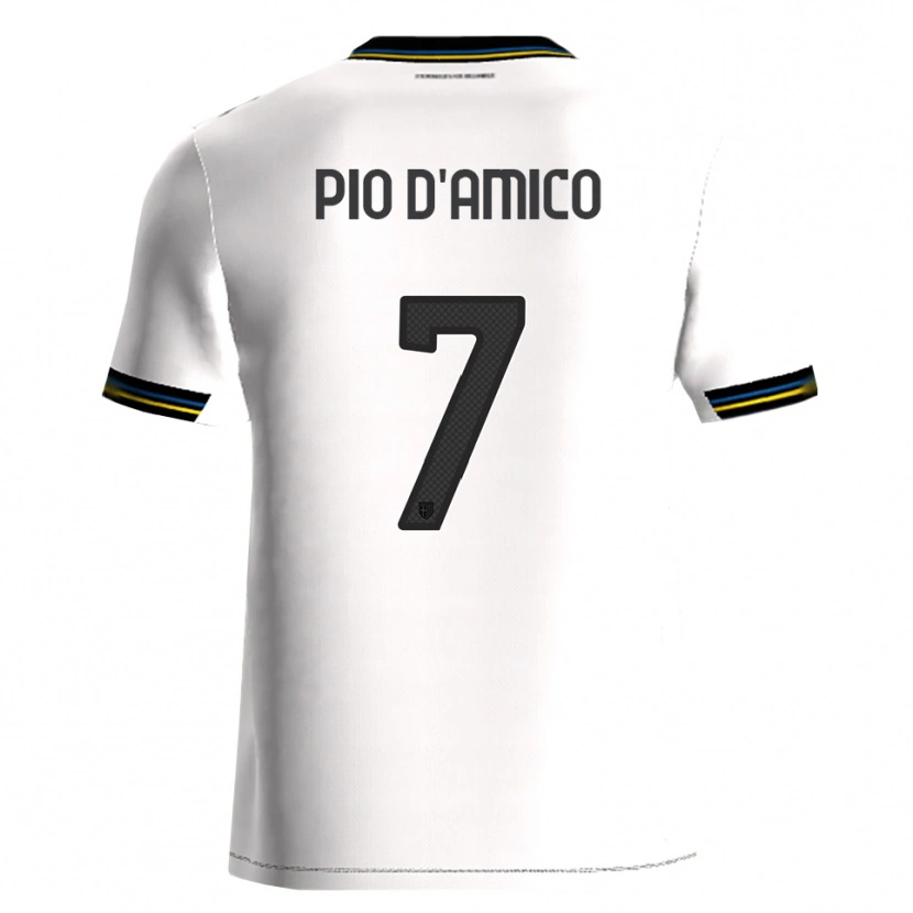 Danxen Niño Camiseta Dario Pio D'amico #7 Blanco Negro 1ª Equipación 2025/26 La Camisa México