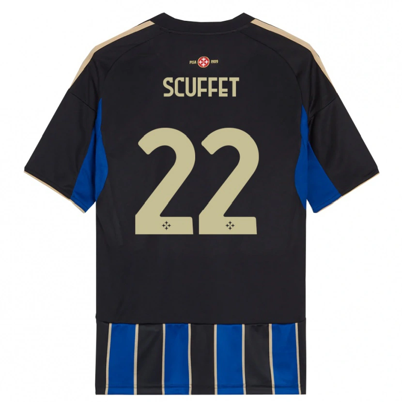 Danxen Niño Camiseta Simone Scuffet #22 Negro Azul 1ª Equipación 2025/26 La Camisa México