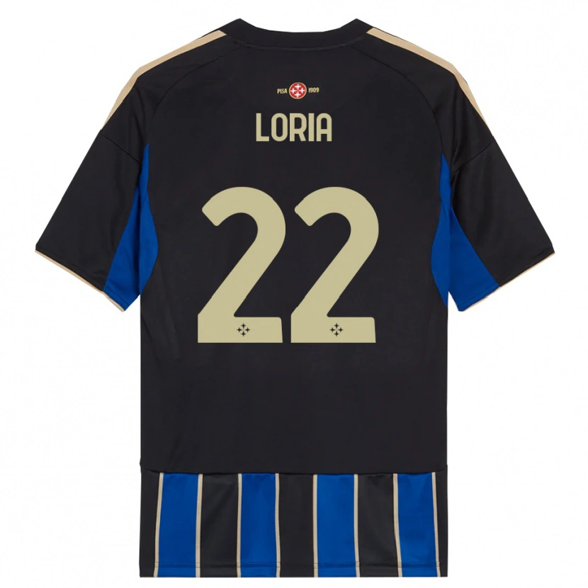 Danxen Niño Camiseta Leonardo Loria #22 Negro Azul 1ª Equipación 2025/26 La Camisa México