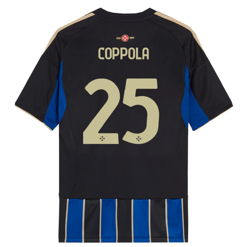 Danxen Niño Camiseta Francesco Coppola #25 Negro Azul 1ª Equipación 2025/26 La Camisa México