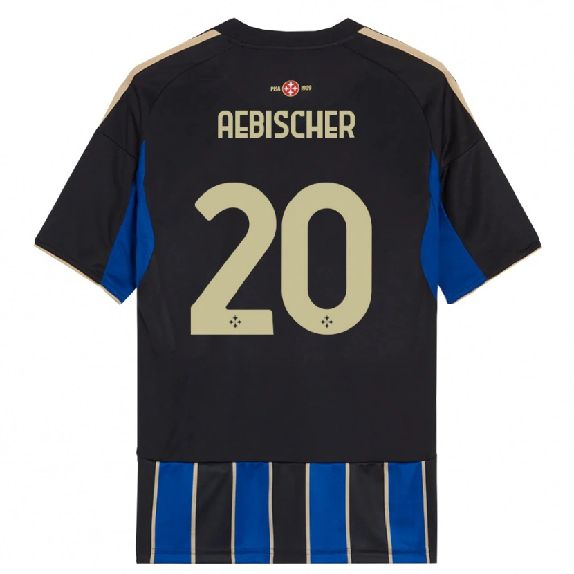 Danxen Niño Camiseta Michel Aebischer #20 Negro Azul 1ª Equipación 2025/26 La Camisa México