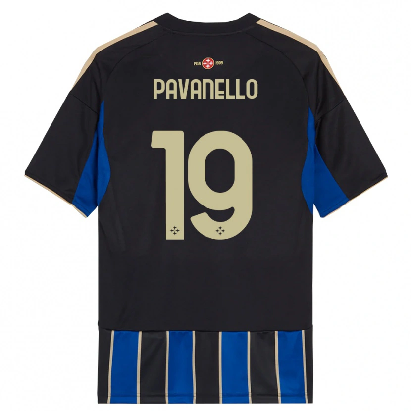 Danxen Niño Camiseta Andrea Pavanello #19 Negro Azul 1ª Equipación 2025/26 La Camisa México