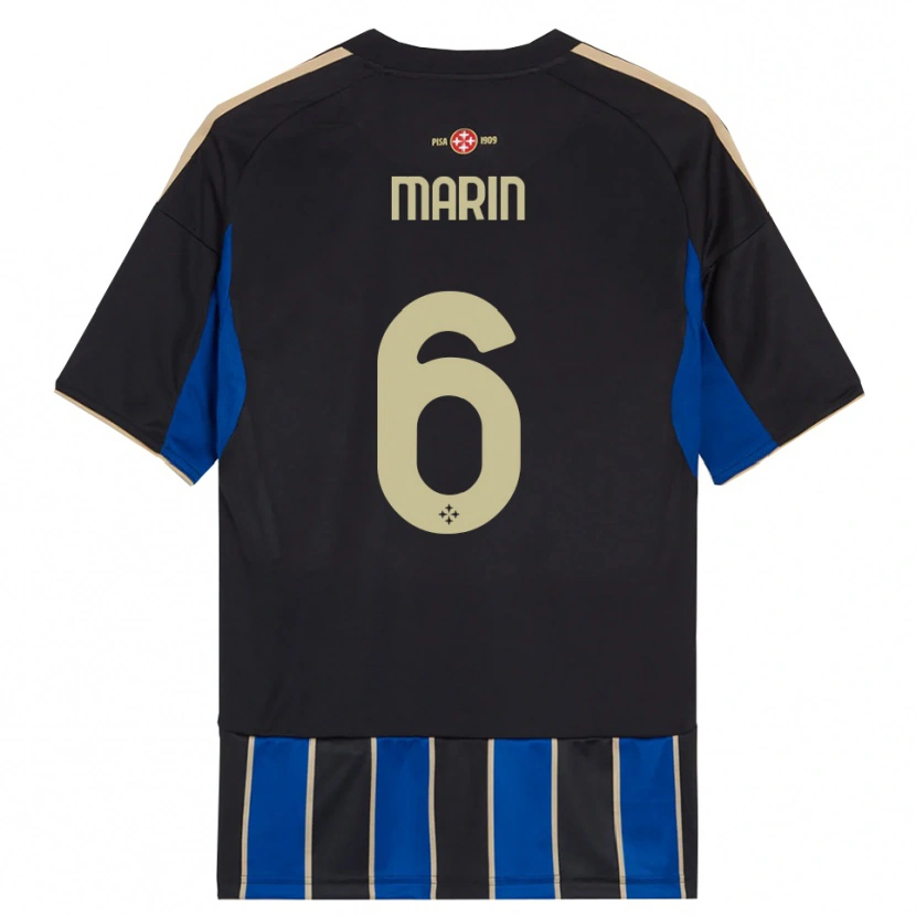 Danxen Niño Camiseta Marius Marin #6 Negro Azul 1ª Equipación 2025/26 La Camisa México