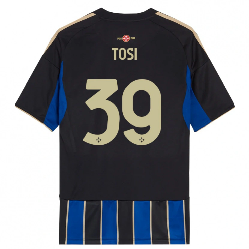 Danxen Niño Camiseta Lorenzo Tosi #39 Negro Azul 1ª Equipación 2025/26 La Camisa México