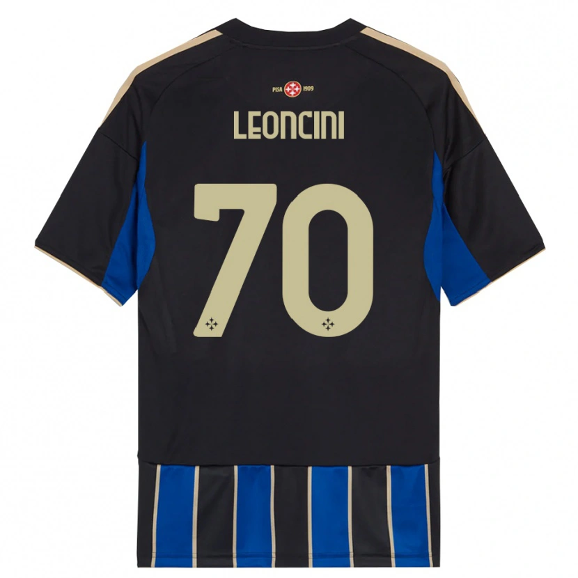 Danxen Niño Camiseta Mattia Leoncini #70 Negro Azul 1ª Equipación 2025/26 La Camisa México