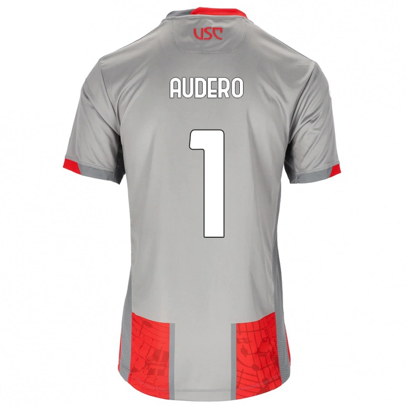 Danxen Niño Camiseta Emil Audero #1 Rojo Gris 1ª Equipación 2025/26 La Camisa México