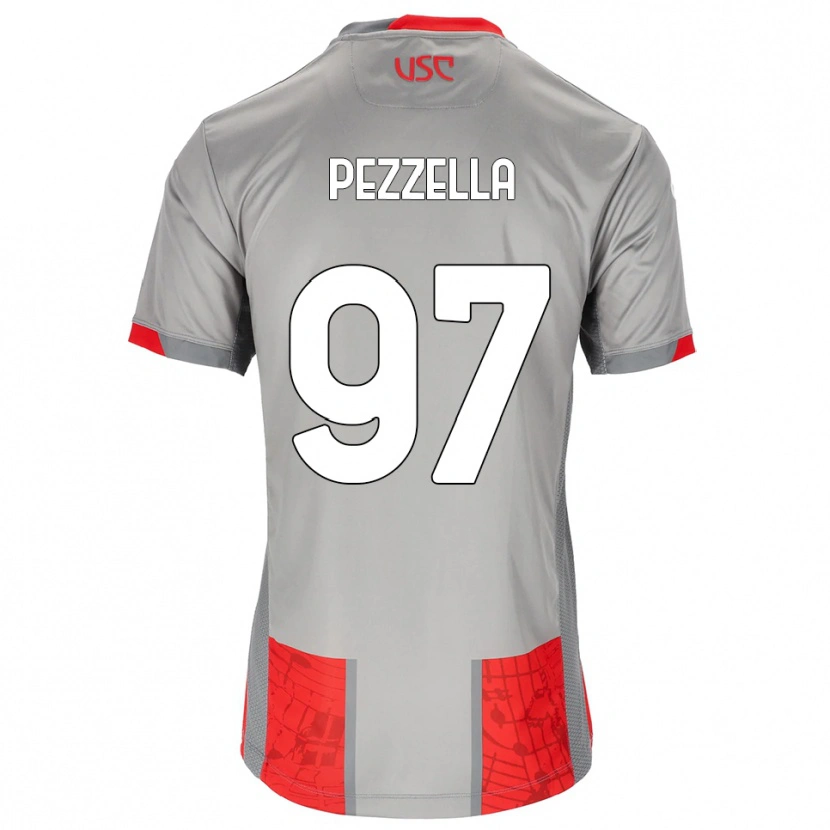 Danxen Niño Camiseta Giuseppe Pezzella #97 Rojo Gris 1ª Equipación 2025/26 La Camisa México