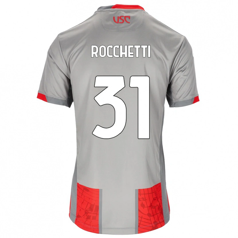 Danxen Niño Camiseta Yuri Rocchetti #31 Rojo Gris 1ª Equipación 2025/26 La Camisa México