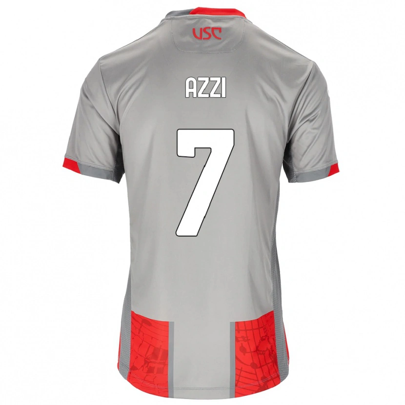 Danxen Niño Camiseta Paulo Azzi #7 Rojo Gris 1ª Equipación 2025/26 La Camisa México