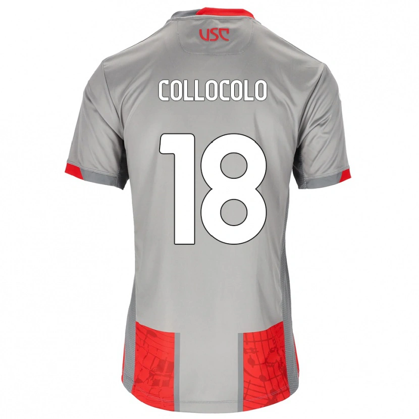 Danxen Niño Camiseta Michele Collocolo #18 Rojo Gris 1ª Equipación 2025/26 La Camisa México