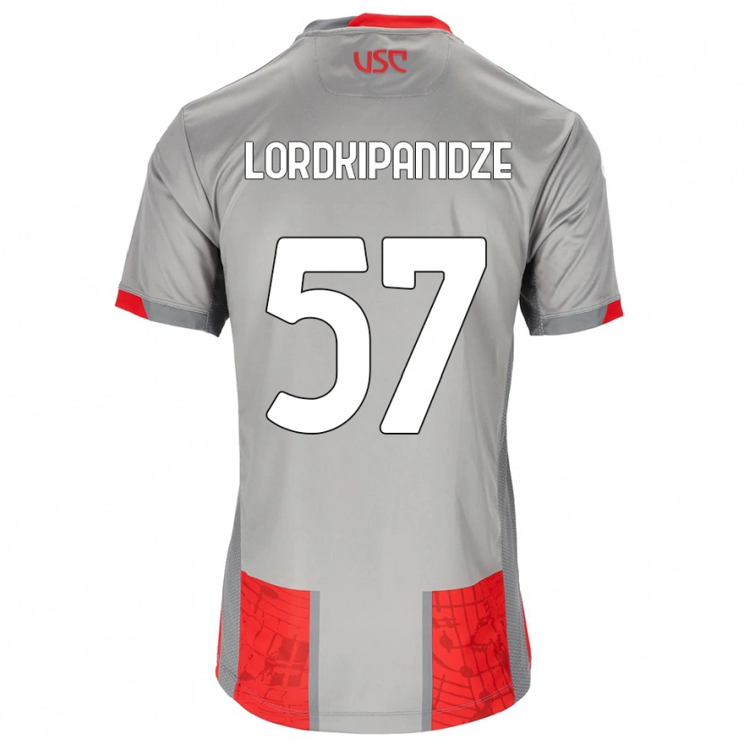 Danxen Niño Camiseta Dachi Lordkipanidze #57 Rojo Gris 1ª Equipación 2025/26 La Camisa México