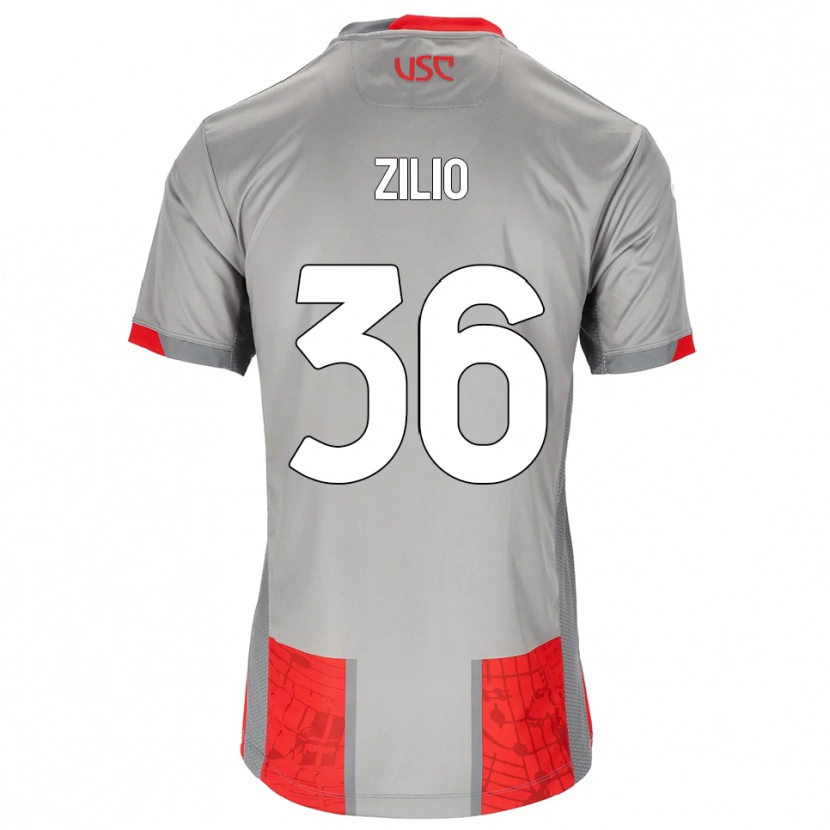 Danxen Niño Camiseta Andrea Zilio #36 Rojo Gris 1ª Equipación 2025/26 La Camisa México