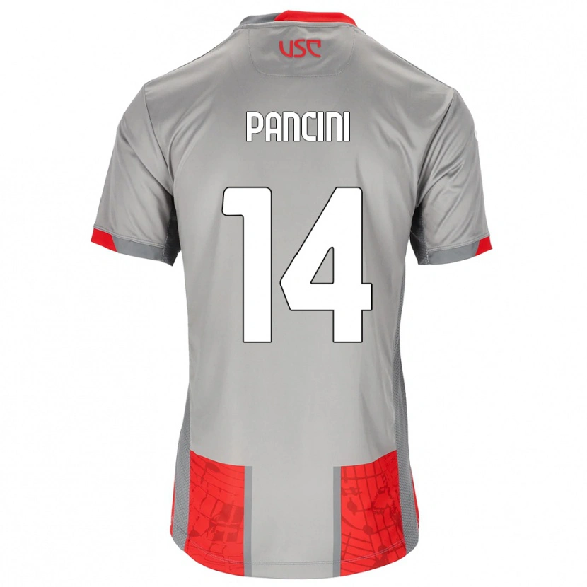 Danxen Niño Camiseta Alex Pancini #14 Rojo Gris 1ª Equipación 2025/26 La Camisa México
