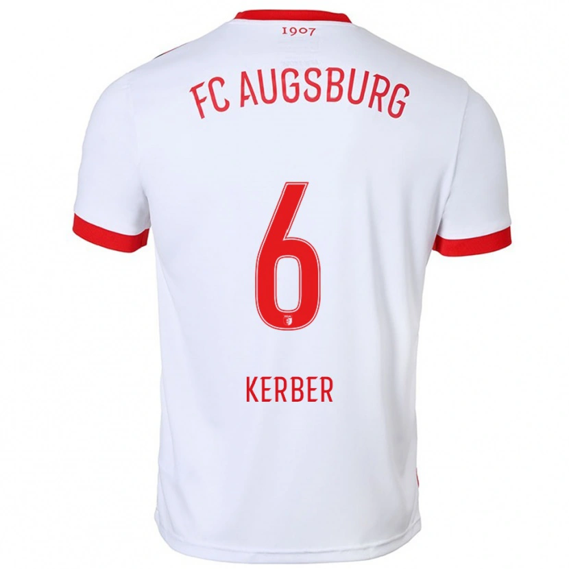 Danxen Niño Camiseta Luca Kerber #6 Blanco Rojo 1ª Equipación 2025/26 La Camisa México
