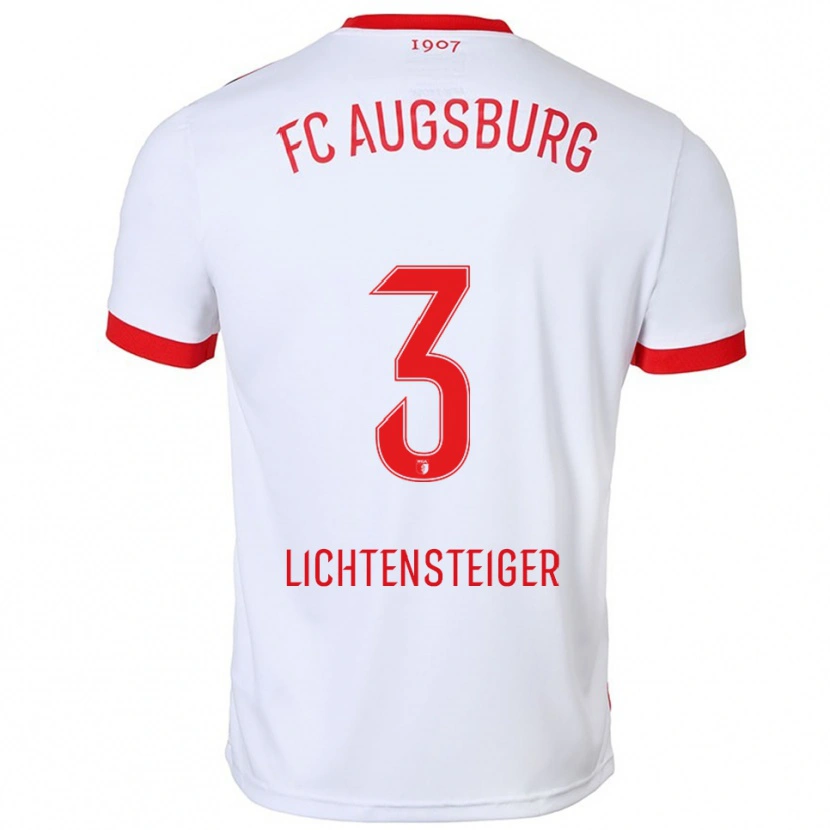 Danxen Niño Camiseta David Lichtensteiger #3 Blanco Rojo 1ª Equipación 2025/26 La Camisa México