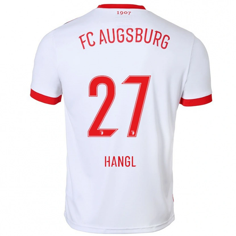 Danxen Niño Camiseta Florian Hangl #27 Blanco Rojo 1ª Equipación 2025/26 La Camisa México