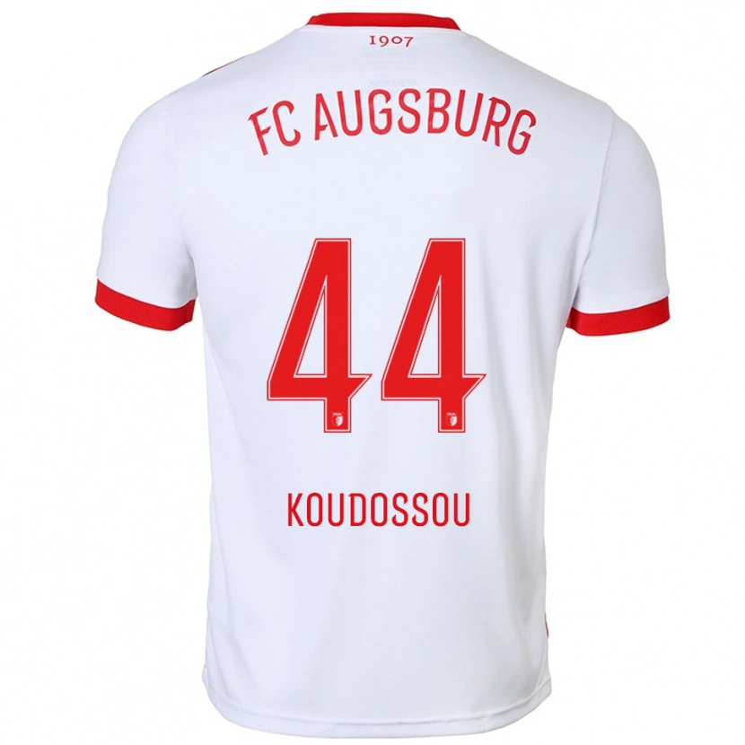 Danxen Niño Camiseta Henri Koudossou #44 Blanco Rojo 1ª Equipación 2025/26 La Camisa México