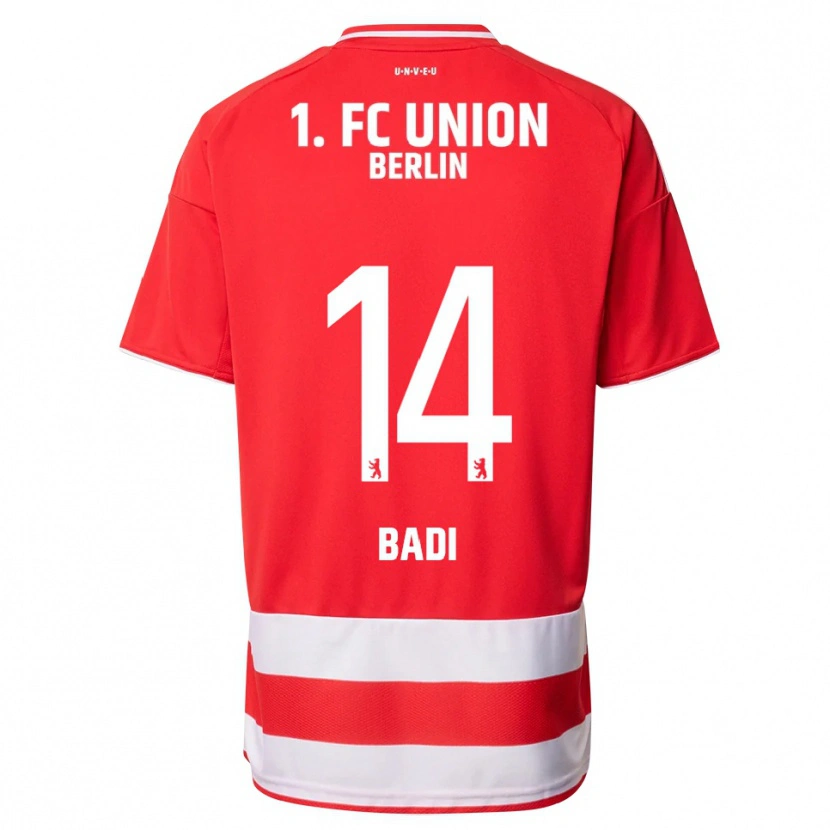 Danxen Niño Camiseta Elias Badi #14 Rojo Blanco 1ª Equipación 2025/26 La Camisa México