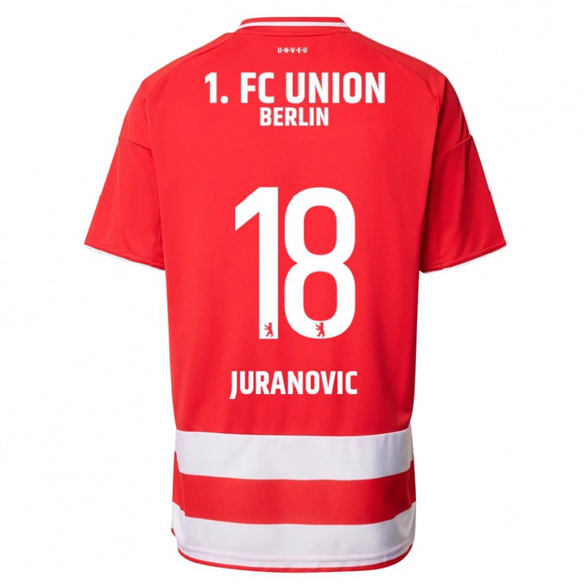 Danxen Niño Camiseta Josip Juranovic #18 Rojo Blanco 1ª Equipación 2025/26 La Camisa México