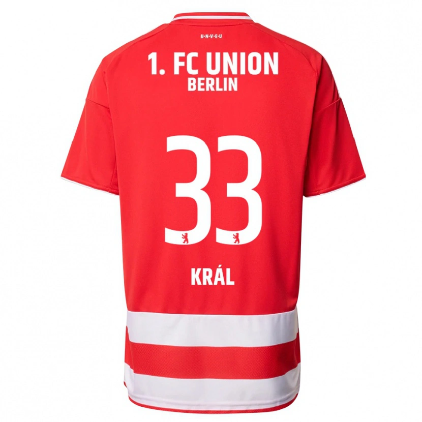 Danxen Niño Camiseta Alex Král #33 Rojo Blanco 1ª Equipación 2025/26 La Camisa México