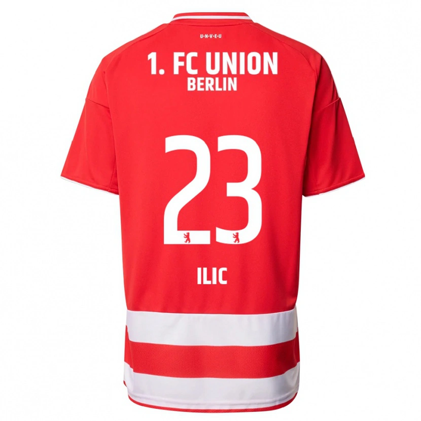 Danxen Niño Camiseta Andrej Ilic #23 Rojo Blanco 1ª Equipación 2025/26 La Camisa México