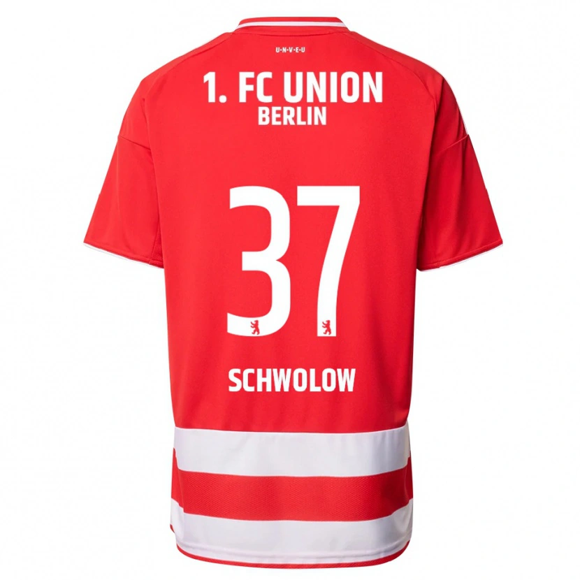 Danxen Niño Camiseta Alexander Schwolow #37 Rojo Blanco 1ª Equipación 2025/26 La Camisa México