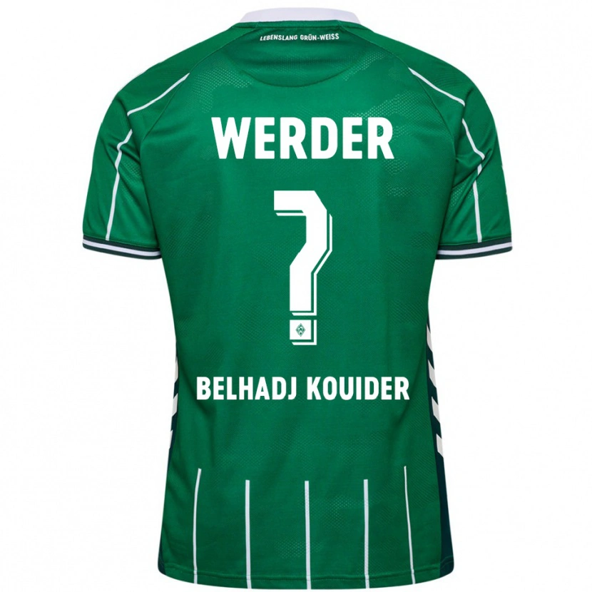 Danxen Niño Camiseta Mahfoud Belhadj Kouider #0 Verde Blanco 1ª Equipación 2025/26 La Camisa México