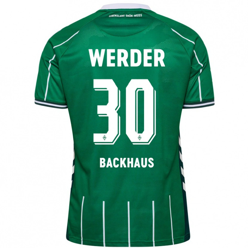 Danxen Niño Camiseta Mio Backhaus #30 Verde Blanco 1ª Equipación 2025/26 La Camisa México