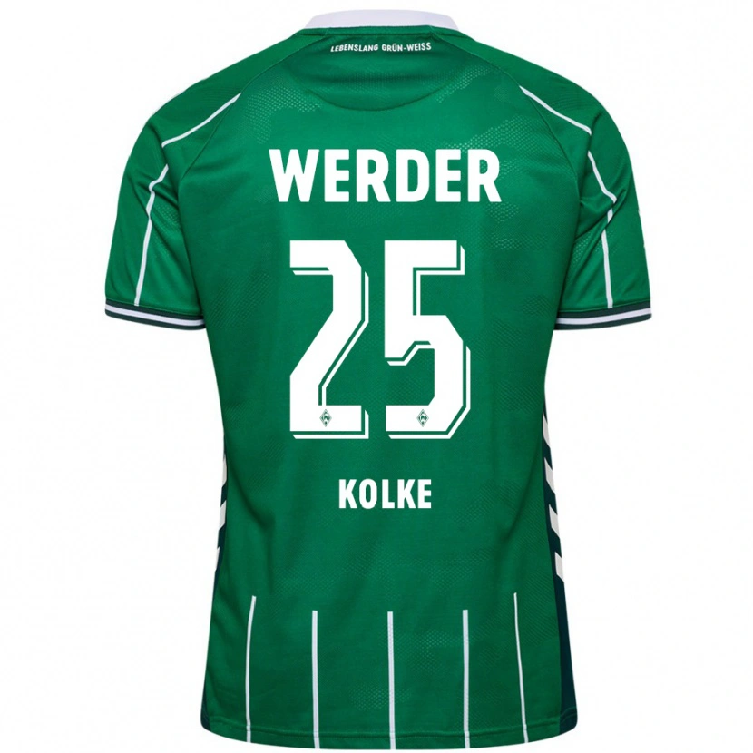 Danxen Niño Camiseta Markus Kolke #25 Verde Blanco 1ª Equipación 2025/26 La Camisa México