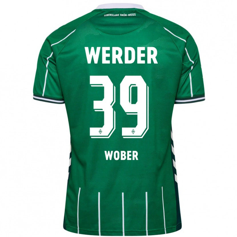 Danxen Niño Camiseta Maximilian Wöber #39 Verde Blanco 1ª Equipación 2025/26 La Camisa México