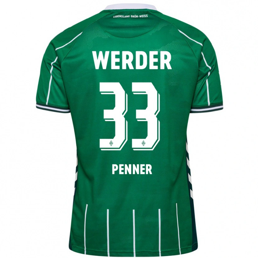 Danxen Niño Camiseta Maria Penner #33 Verde Blanco 1ª Equipación 2025/26 La Camisa México
