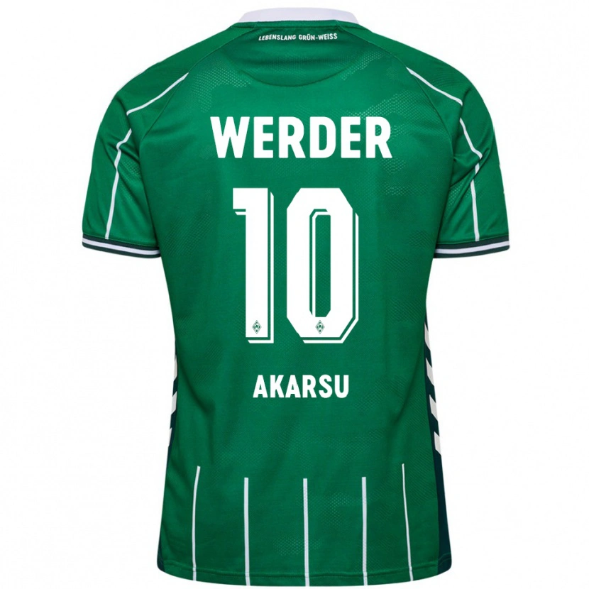 Danxen Niño Camiseta Mikail Bura Akarsu #10 Verde Blanco 1ª Equipación 2025/26 La Camisa México
