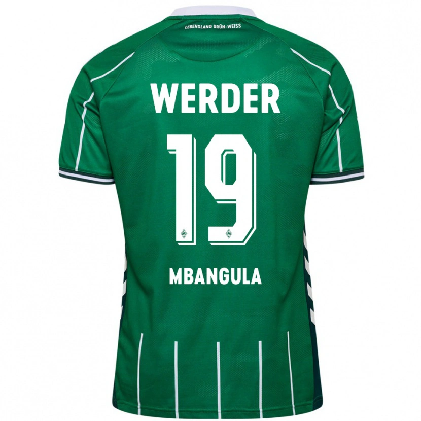 Danxen Niño Camiseta Samuel Mbangula #19 Verde Blanco 1ª Equipación 2025/26 La Camisa México