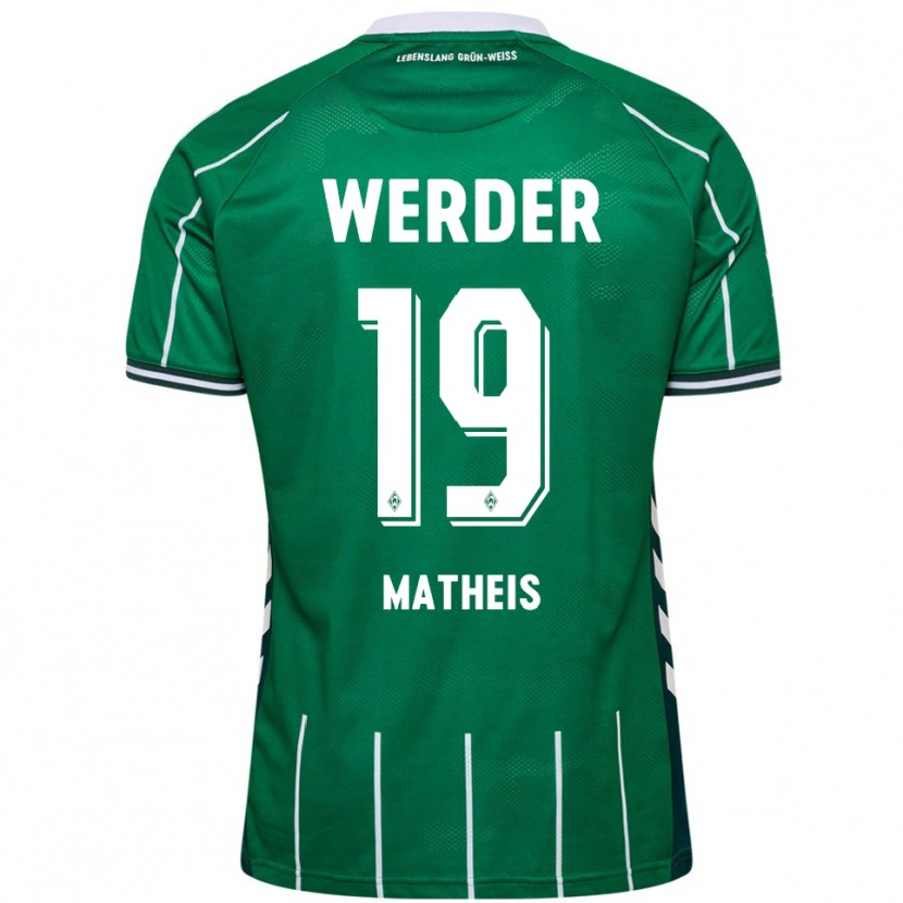 Danxen Niño Camiseta Saskia Matheis #19 Verde Blanco 1ª Equipación 2025/26 La Camisa México