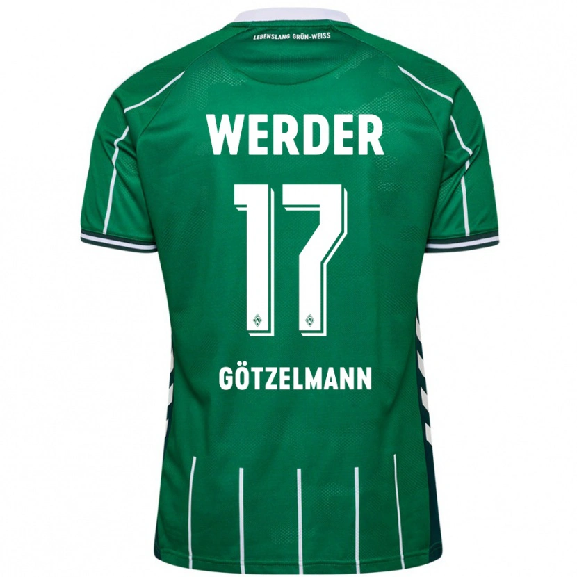 Danxen Niño Camiseta Patrick Götzelmann #17 Verde Blanco 1ª Equipación 2025/26 La Camisa México