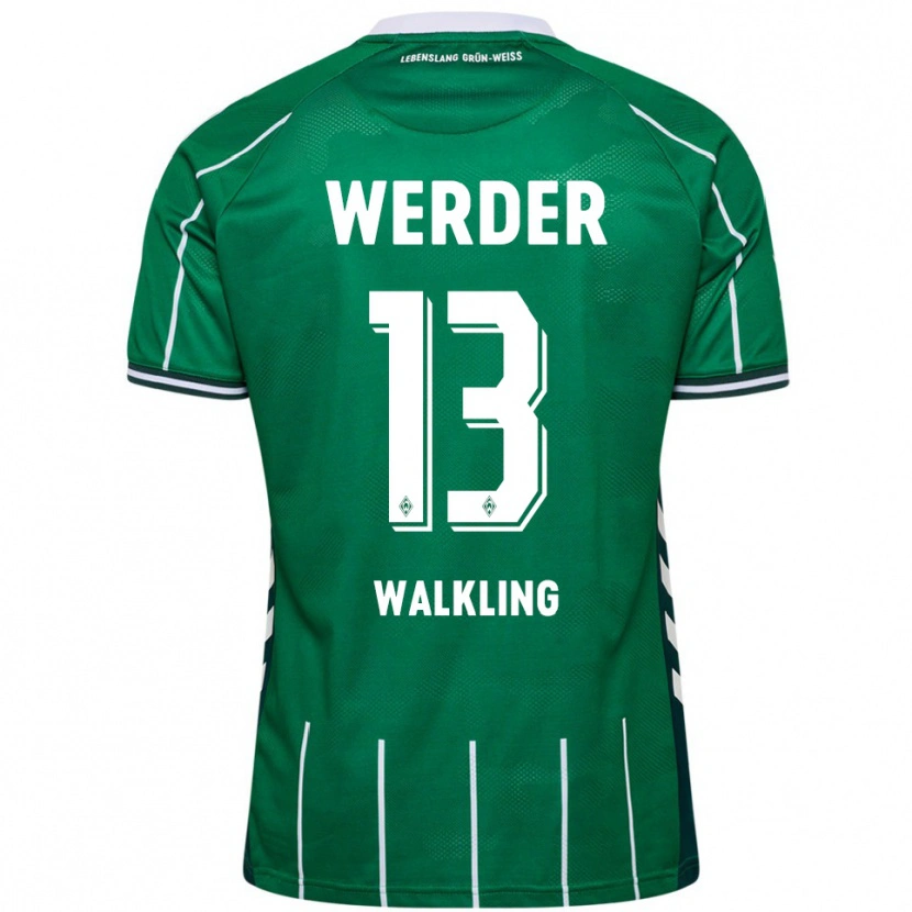 Danxen Niño Camiseta Ricarda Walkling #13 Verde Blanco 1ª Equipación 2025/26 La Camisa México