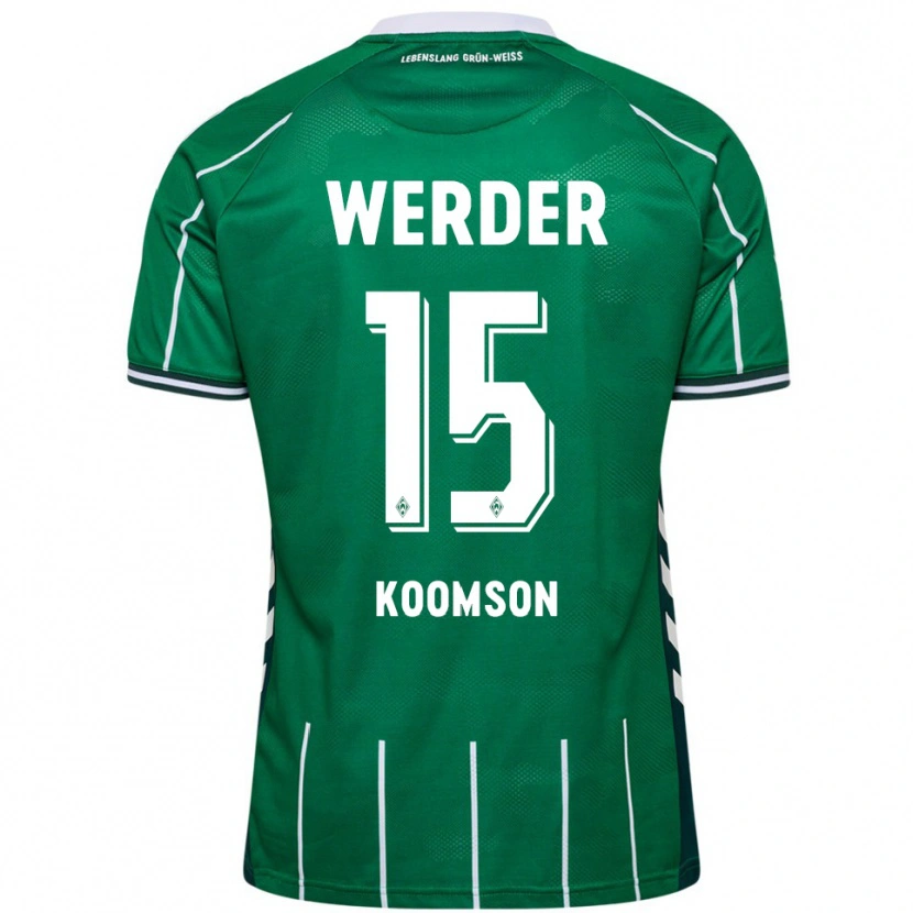 Danxen Niño Camiseta Gabriel Koomson #15 Verde Blanco 1ª Equipación 2025/26 La Camisa México