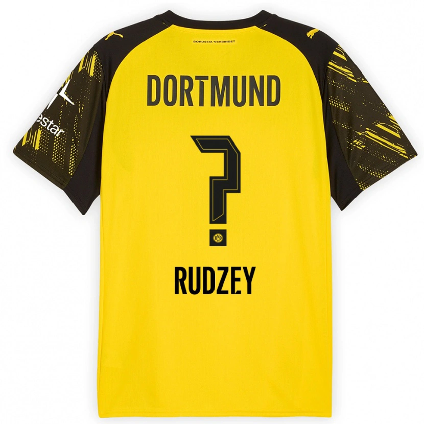 Danxen Niño Camiseta Nazariy Rudzey #0 Amarillo Negro 1ª Equipación 2025/26 La Camisa México