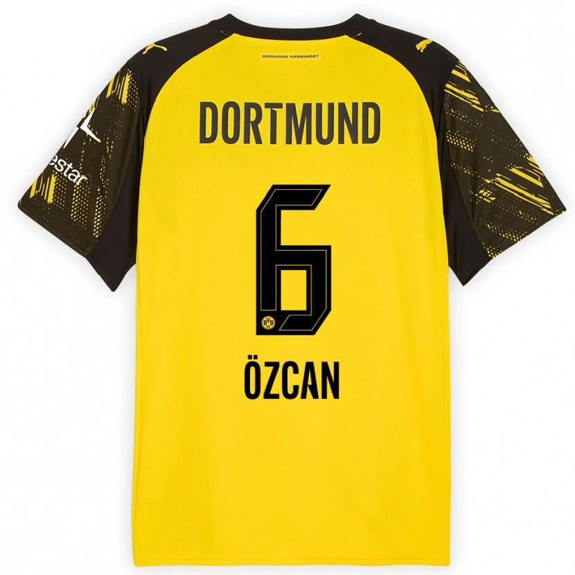 Danxen Niño Camiseta Salih Özcan #6 Amarillo Negro 1ª Equipación 2025/26 La Camisa México